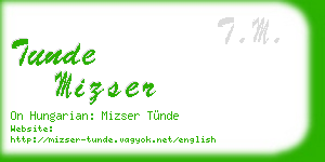 tunde mizser business card